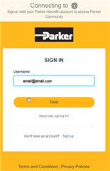 Parker exchange login 02